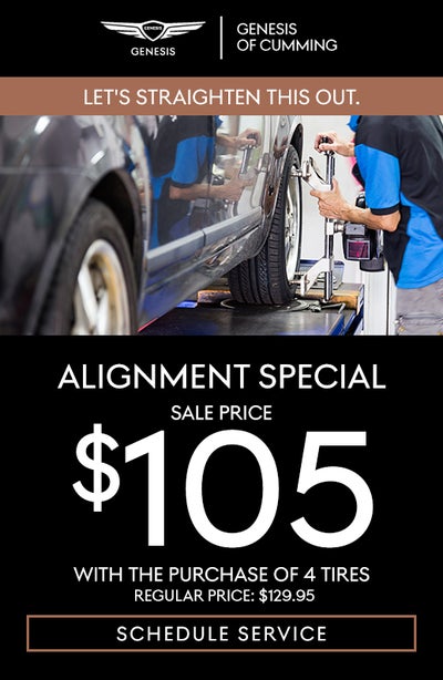 Alignment Special with the purchase of 4 tires